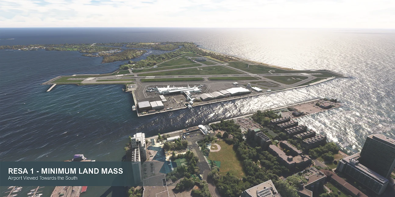 Aerial rendering of the dockwall